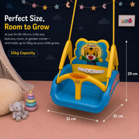 eHomeKart Swing for Kids - 3-in-1 Adjustable Baby Swing Toy for Indoor and Outdoor - for Boys and Girls of Age 6 Months+ (Pink)
