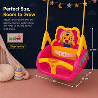 eHomeKart Swing for Kids - 3-in-1 Adjustable Baby Swing Toy for Indoor and Outdoor - for Boys and Girls of Age 6 Months+ (Pink)