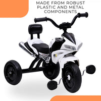 eHomeKart FunRide R1 Kids Tricycle - Front Headlight and Musical - 2 Years to 5 Years - Trike for Indoor and Outdoor - Up to 30 Kgs - Made in India (Blue)