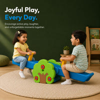 eHomeKart Tree Shaped Rocker for Kids | 2 Seater Seesaw with Wide Seats, Backrest & Grip Handles | Adjustable Height, Sturdy Durable Build | Outdoor Garden Play Equipment | L139.7cm x W33cm x H43.2cm