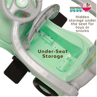 Fun Ride On Push Car, GAFFY 3 in 1 Rider with Removable Parental Handle - Musical Push Car with Utility Storage Toy Box - Armrest Guardrails for Safety, Kids Indoor/Outdoor Toy Car (Green)