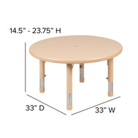 Little Fingers in Plastic Adjustable Round Activity Table