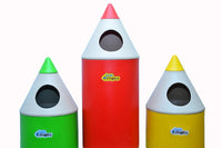 Little Fingers Jumbo Pencil-Shaped Dustbin for Kids – Colorful Cartoon Garbage Bin for Play School, Nursery & Home Use – Plastic Trash Can -1pc