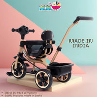 Fun Ride Kids Aster Tricycle with 360 Rotatable Seat, Parental Control Handle for 1.5 to 5 Years - Musical Trike for Kids with Safety Handle for Boys and Girls (Green)