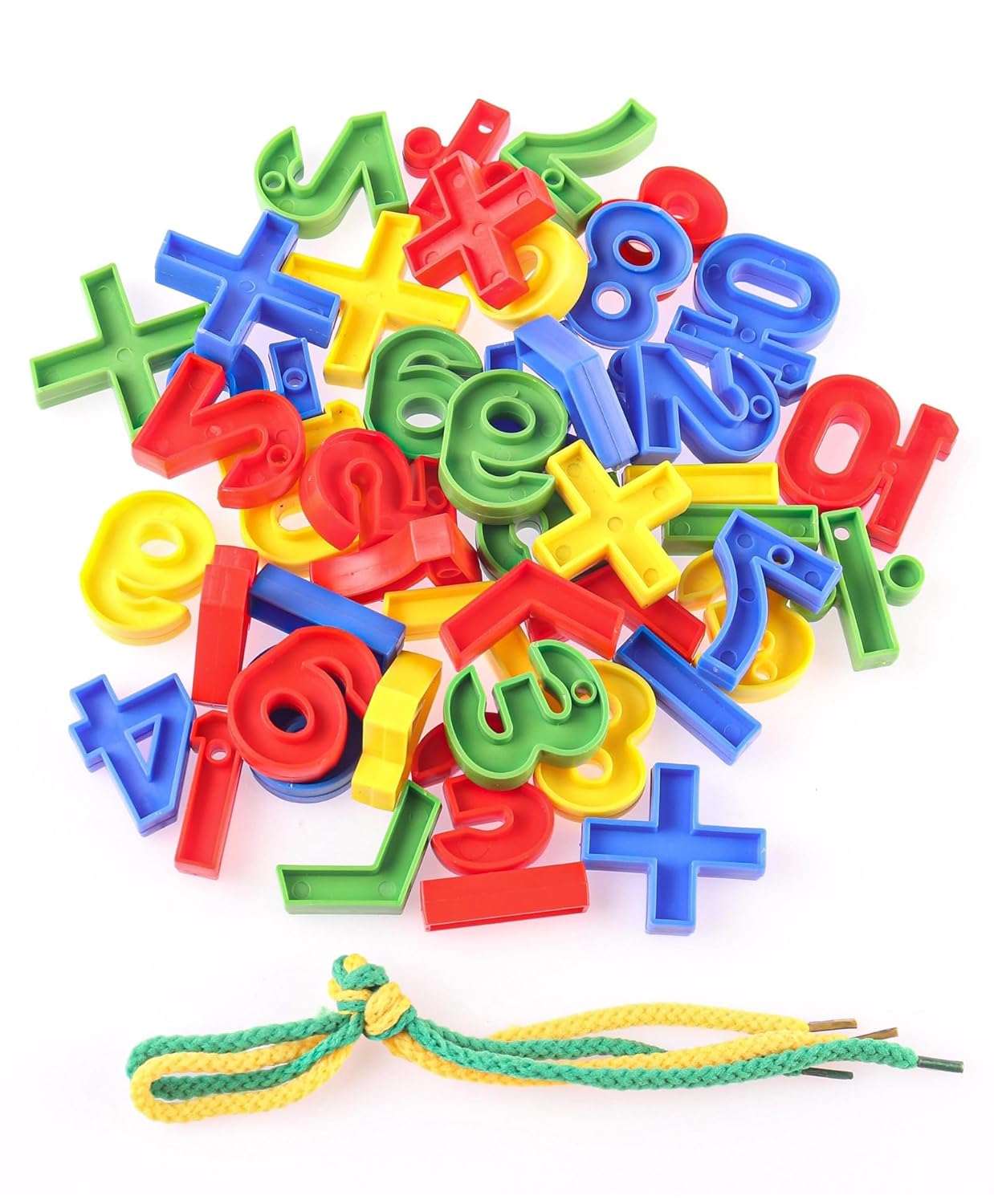 Number Threading Kids Little Fingers Play with Numbers Puzzle for Kids, Colorful Number Bloc ...