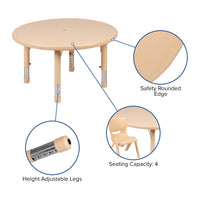 Little Fingers in Plastic Adjustable Round Activity Table