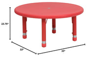 Little Fingers in Plastic Adjustable Round Activity Table
