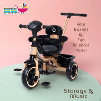 Fun Ride Kids Aster Tricycle with 360 Rotatable Seat, Parental Control Handle for 1.5 to 5 Years - Musical Trike for Kids with Safety Handle for Boys and Girls (Green)