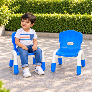 eHomeKart Spark Kids Chair Set of 2 | Premium Plastic Chairs for Study, School & Home | Sturdy Durable Design | Size L33.5xW36.6xH54cm | Seat Height 27cm | Strong & Colorful