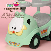 Fun Ride On Push Car, GAFFY 3 in 1 Rider with Removable Parental Handle - Musical Push Car with Utility Storage Toy Box - Armrest Guardrails for Safety, Kids Indoor/Outdoor Toy Car (Green)