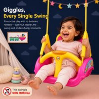 eHomeKart Swing for Kids - 3-in-1 Adjustable Baby Swing Toy for Indoor and Outdoor - for Boys and Girls of Age 6 Months+ (Pink)