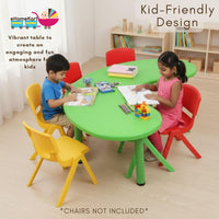 eHomeKart Fish Table - Perfect for Home and School - Front Round Table for Kids - (53 x 20 x 20 inches) - Colour May Vary, Plastic
