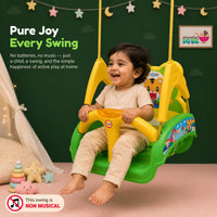 eHomeKart Swing for Kids - 3-in-1 Adjustable Baby Swing Toy for Indoor and Outdoor - for Boys and Girls of Age 6 Months+ (Pink)