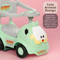 Fun Ride On Push Car, GAFFY 3 in 1 Rider with Removable Parental Handle - Musical Push Car with Utility Storage Toy Box - Armrest Guardrails for Safety, Kids Indoor/Outdoor Toy Car (Green)