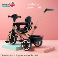 Fun Ride Kids Aster Tricycle with 360 Rotatable Seat, Parental Control Handle for 1.5 to 5 Years - Musical Trike for Kids with Safety Handle for Boys and Girls (Green)