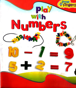 Little Fingers Play with Numbers Puzzle for Kids, Colourful Number Blocks with Threading Lace