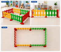 eHomeKart Baby Activity Playpen for Kids | 6 Piece Safety Fence & Play Junction Set | Portable Indoor Outdoor Toddler Play Area with Strong Base Support 104 x 59 CM Play Area