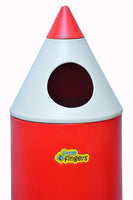 Little Fingers Jumbo Pencil-Shaped Dustbin for Kids – Colorful Cartoon Garbage Bin for Play School, Nursery & Home Use – Plastic Trash Can -1pc
