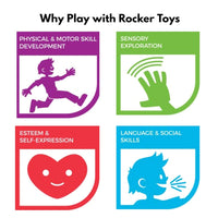 Little Fingers Ride on Toys for Kids (Colors May Vary) (Hen Rocker)