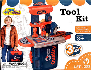 Little Fingers Kids 3-in-1 Tool Set - Pretend Play Toolkit