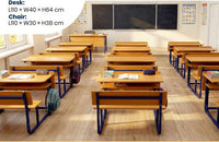 LF 0431 Kids Wooden Dual Seating Desk With wooden Storage