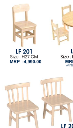 LF 201 LF 201 – Premium Wooden Chair (27 cm Height) — catalogue image