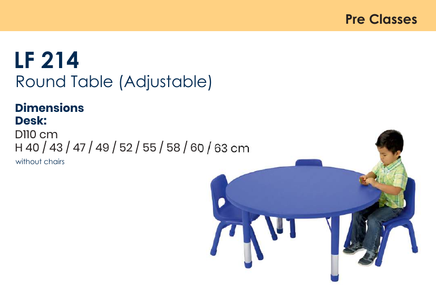 LF 214 LF 214 – Adjustable Round Table — catalogue image