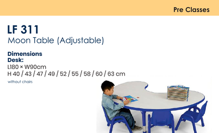 LF 311 LF 311 – Adjustable Moon Table — catalogue image