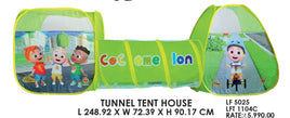 Cocomelon 3 in 1 Pop Up Play Tent Theme with Tunnel, Ball Pit for Kids, Boys, Girls, Babies and Toddlers, Indoor/Outdoor Playhouse, Multicolor