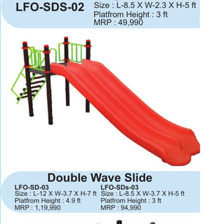 Double Wave Slide LFO-SD-03 – Intra Kids Outdoor Playground