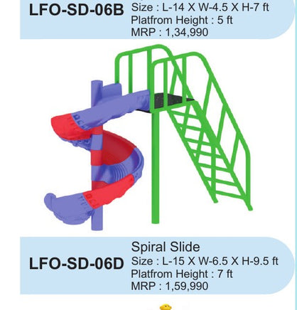Spiral Slide LFO-SD-06D – Intra Kids Outdoor Playground