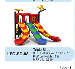Triple Slide LFO-SD-08 – Intra Kids Outdoor Playground