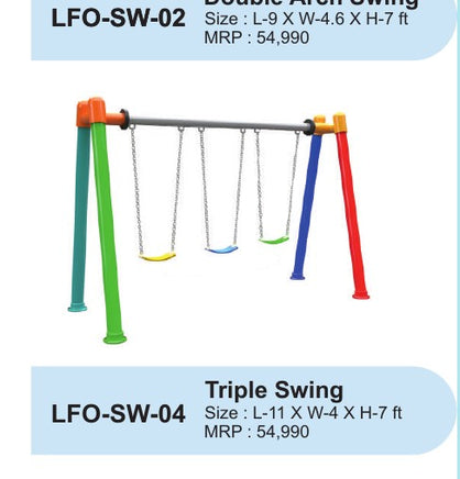 Triple Swing LFO-SW-04 – Intra Kids Outdoor Playground