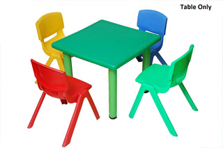 Little Fingers Strong And Sturdy Table Without Chairs - Square - Green