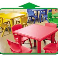 Little Fingers 24'' Square Plastic Activity Table Set with 4 Chairs - Red