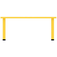 Little Fingers table Strong And Sturdy School Study Table Without Chairs - Rectangle (Yellow)