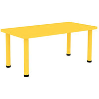Little Fingers table Strong And Sturdy School Study Table Without Chairs - Rectangle (Yellow)