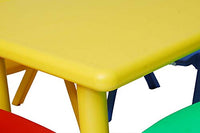 Little Fingers table Strong And Sturdy School Study Table Without Chairs - Rectangle (Yellow)