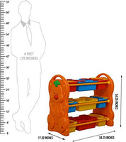 Little Fingers Toys Plastic Shelf and Toy Storage Chests (Orange, L 36xW 17xH 32-inch)