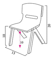 Little Fingers Plastic Stackable School Chair with 10.5'' Seat Height (1 Pack, Yellow)