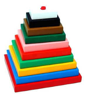 Little Genius Wood Tower Rectangle  (Multicolor)