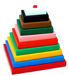 Little Genius Wood Tower Rectangle  (Multicolor)