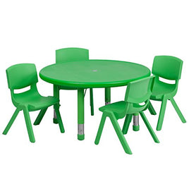 Little Fingers 45'' Round Plastic  Activity Table Set