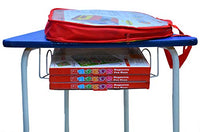 Little Fingers Intra Kids School Study Table and Chair Set (Colour May Vary) (Trapezium Shape)