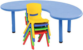 Little Fingers Front Round Table for Kids - with 4 chairs (54 x 30 x 20-inches, Assorted Colour)