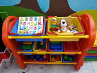 Little Fingers Toys Plastic Shelf and Toy Storage Chests (Orange, L 36xW 17xH 32-inch)
