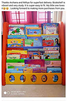 Little Fingers Plastic Bookshelf Cum Multi Pockets Magazine Holder
