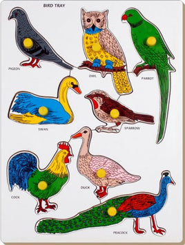 Little Fingers Bird - Parrot Tray with Knob