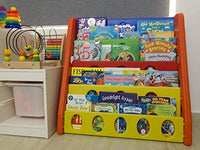 Little Fingers Plastic Bookshelf Cum Multi Pockets Magazine Holder
