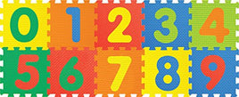Sunta 12-inch (10mm)-10 Pieces NMBR (0-9) Puzzle Mat, Multi Color